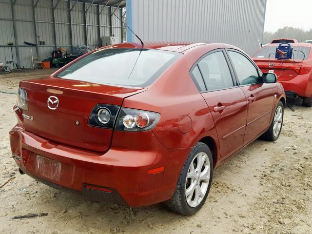 JM1BK32G591248606 - 2009 MAZDA 3 I BURGUNDY photo 4