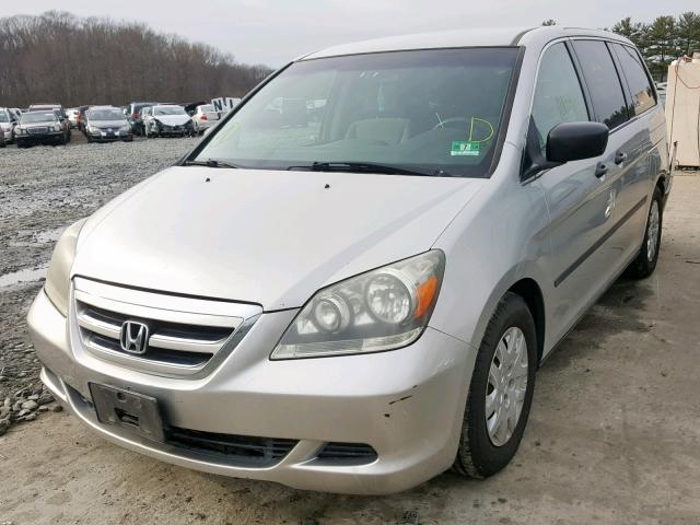 5FNRL382X7B081610 - 2007 HONDA ODYSSEY LX SILVER photo 2