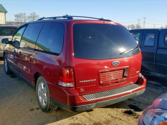 2FMZA57625BA86165 - 2005 FORD FREESTAR S RED photo 3