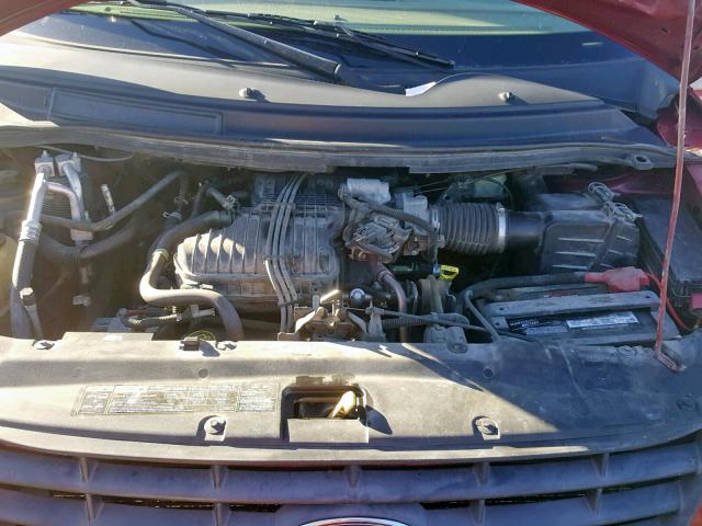 2FMZA57625BA86165 - 2005 FORD FREESTAR S RED photo 7