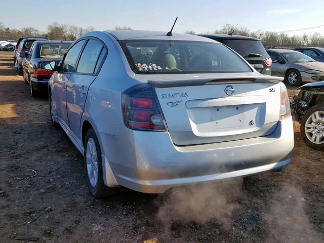 3N1AB6AP2AL687583 - 2010 NISSAN SENTRA 2.0 SILVER photo 3