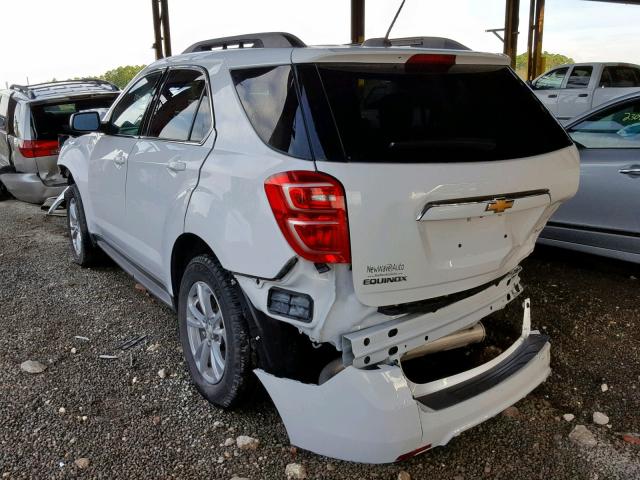 2GNALCEK7H6226604 - 2017 CHEVROLET EQUINOX LT WHITE photo 3