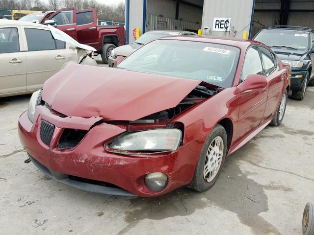 2G2WP522541340177 - 2004 PONTIAC GRAND PRIX MAROON photo 2