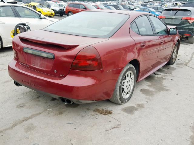 2G2WP522541340177 - 2004 PONTIAC GRAND PRIX MAROON photo 4