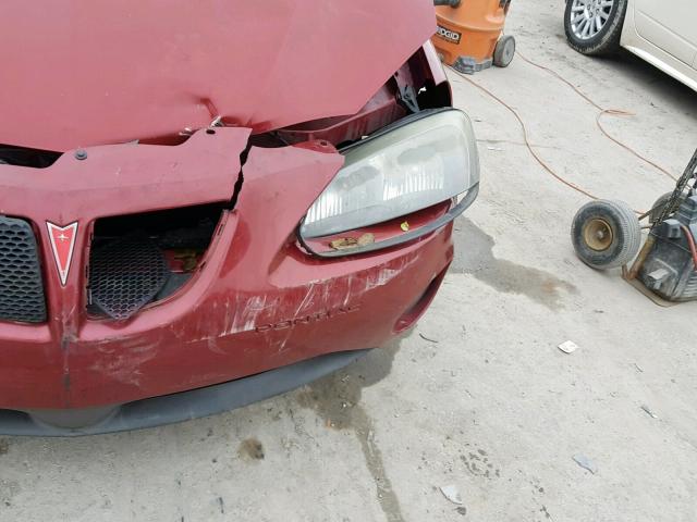 2G2WP522541340177 - 2004 PONTIAC GRAND PRIX MAROON photo 9