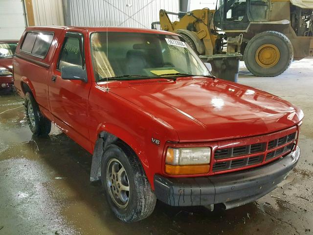 1B7FL26X4TW700588 - 1996 DODGE DAKOTA RED photo 1