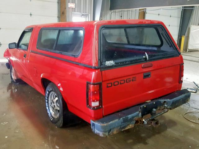 1B7FL26X4TW700588 - 1996 DODGE DAKOTA RED photo 3