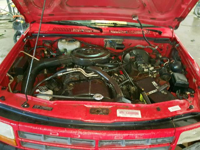 1B7FL26X4TW700588 - 1996 DODGE DAKOTA RED photo 7