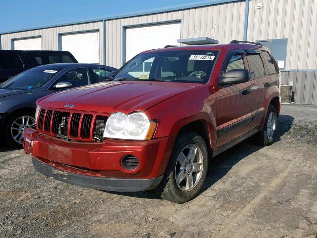 1J4GR48K45C680695 - 2005 JEEP GRAND CHER RED photo 2