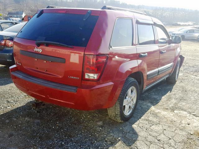 1J4GR48K45C680695 - 2005 JEEP GRAND CHER RED photo 4