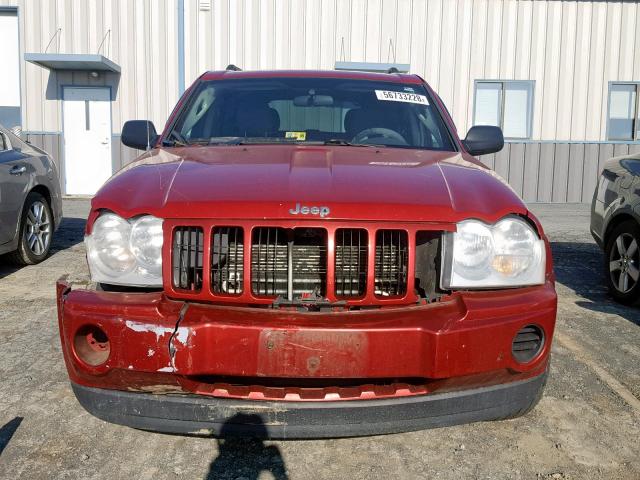 1J4GR48K45C680695 - 2005 JEEP GRAND CHER RED photo 9