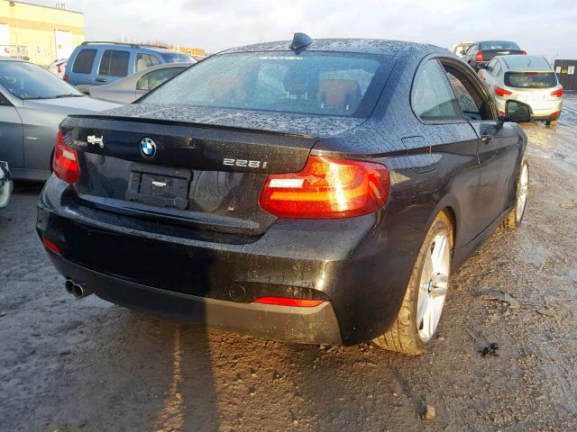 WBA1F7C50FV367346 - 2015 BMW 228 XI BLACK photo 4