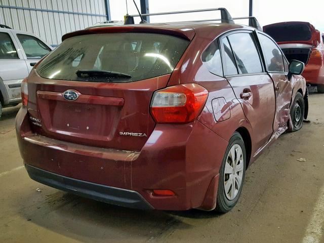 JF1GPAA60CH212752 - 2012 SUBARU IMPREZA BA RED photo 4