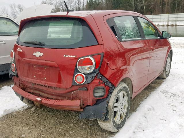1G1JB6SH4C4115226 - 2012 CHEVROLET SONIC LS 红色 照片 4