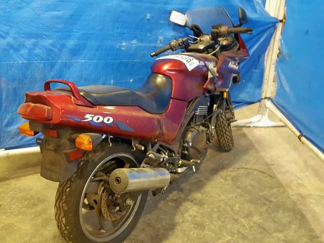 JKAEXVD19RA001165 - 1994 KAWASAKI EX500 D BURGUNDY photo 4