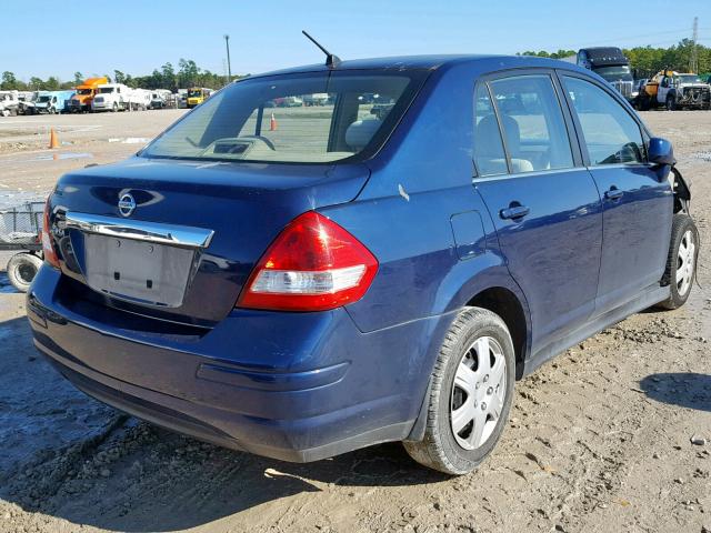 3N1BC11E49L383492 - 2009 NISSAN VERSA S BLUE photo 4