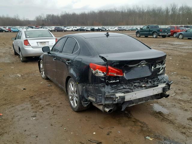 JTHBK262382075684 - 2008 LEXUS IS 250 BLACK photo 3