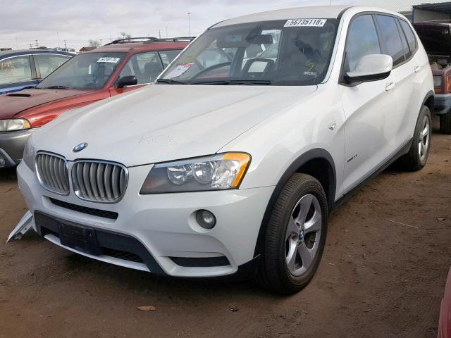 5UXWX5C52CL725143 - 2012 BMW X3 XDRIVE2 WHITE photo 2