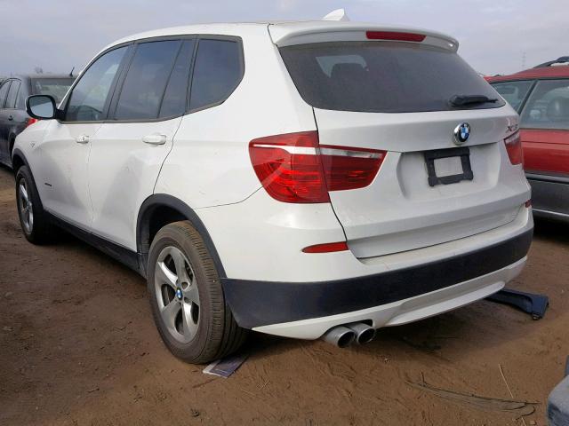 5UXWX5C52CL725143 - 2012 BMW X3 XDRIVE2 WHITE photo 3