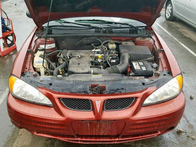 1G2NE52F12C281124 - 2002 PONTIAC GRAND AM S RED photo 7