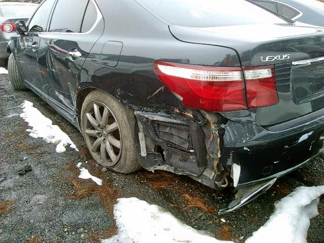 JTHDL46F895000936 - 2009 LEXUS LS 460L BLACK photo 9