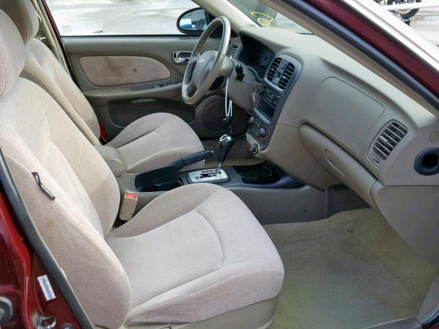 KMHWF25S95A127678 - 2005 HYUNDAI SONATA GL RED photo 5