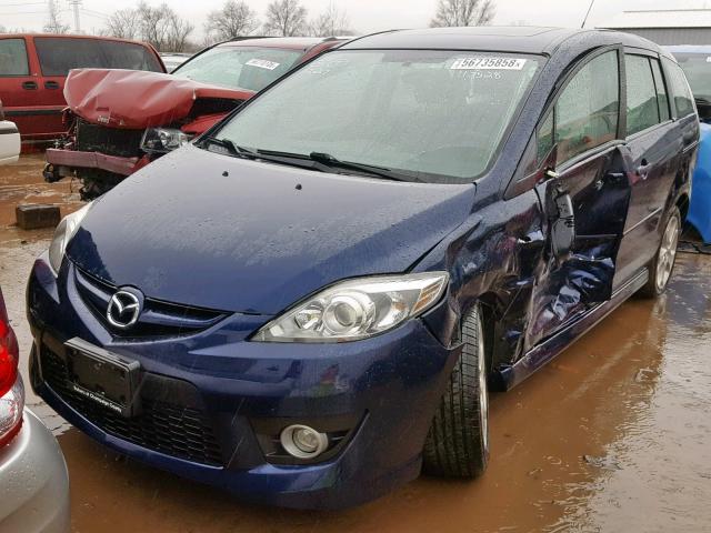 JM1CR293080316327 - 2008 MAZDA 5 BLUE photo 2