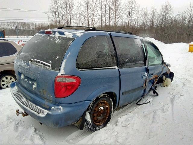 1D4GP45R57B112755 - 2007 DODGE CARAVAN SX BLUE photo 4