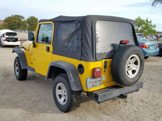 1J4FA39S92P735836 - 2002 JEEP WRANGLER / YELLOW photo 3