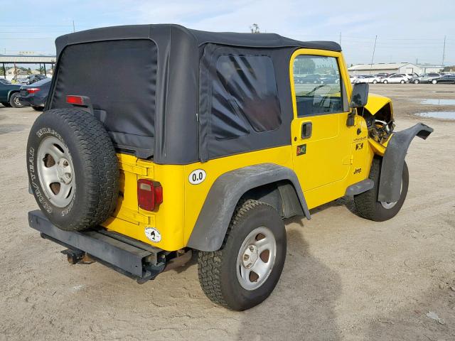 1J4FA39S92P735836 - 2002 JEEP WRANGLER / YELLOW photo 4