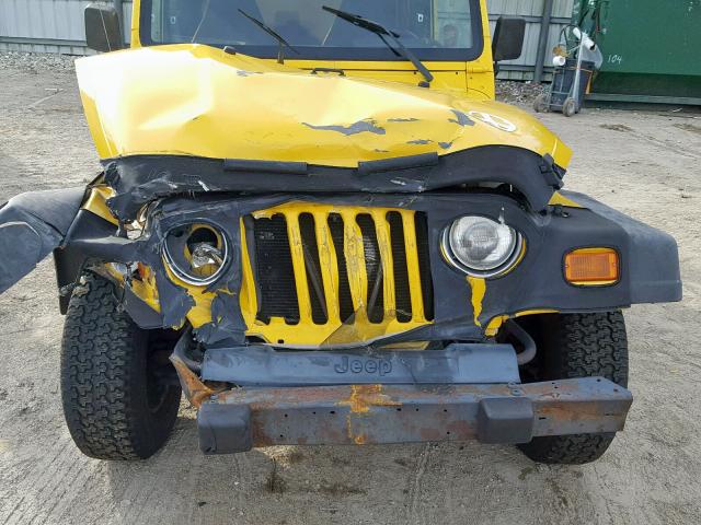 1J4FA39S92P735836 - 2002 JEEP WRANGLER / YELLOW photo 9