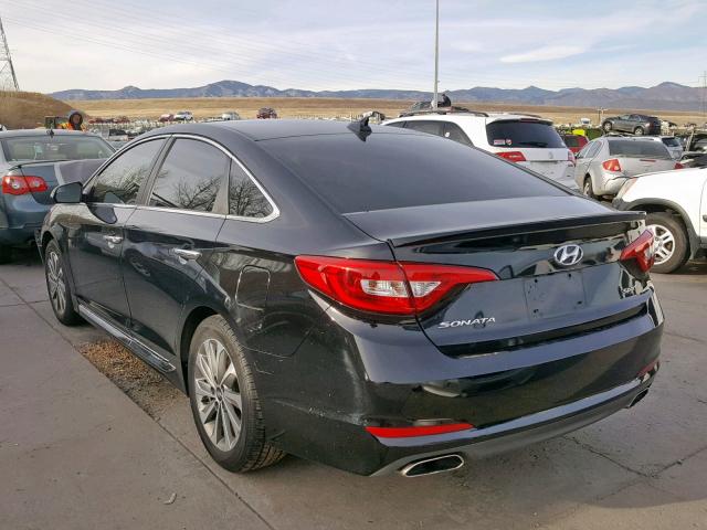 5NPE34AF2HH437794 - 2017 HYUNDAI SONATA SPO BLACK photo 3