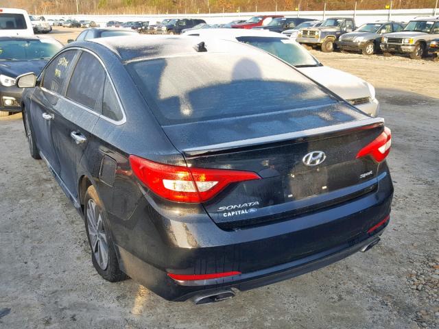 5NPE34AF2FH055195 - 2015 HYUNDAI SONATA SPO BLACK photo 3