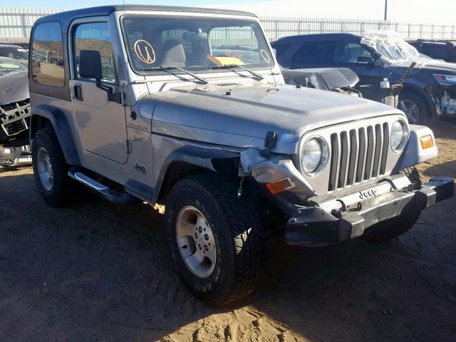 1J4FA49S6YP725523 - 2000 JEEP WRANGLER / SILVER photo 1