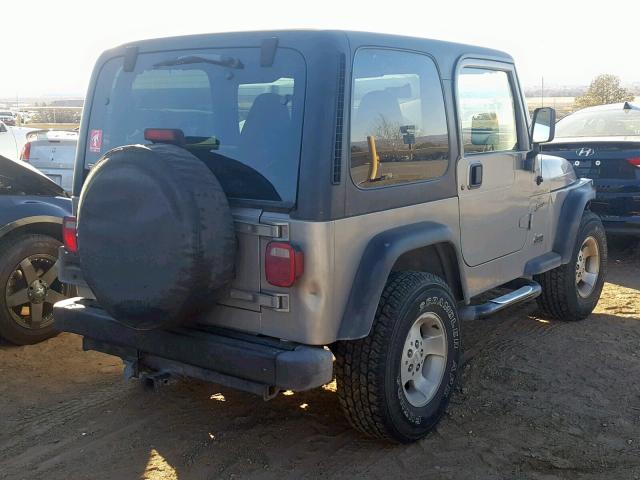 1J4FA49S6YP725523 - 2000 JEEP WRANGLER / SILVER photo 4