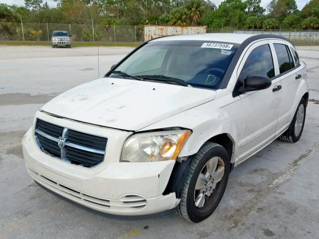 1B3HB48B77D519450 - 2007 DODGE CALIBER SX WHITE photo 2