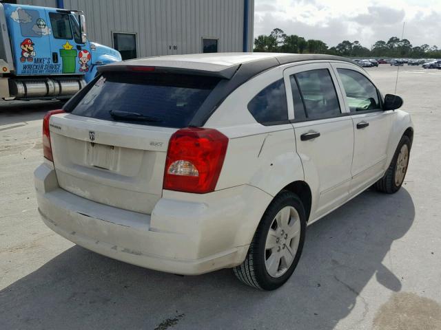 1B3HB48B77D519450 - 2007 DODGE CALIBER SX WHITE photo 4