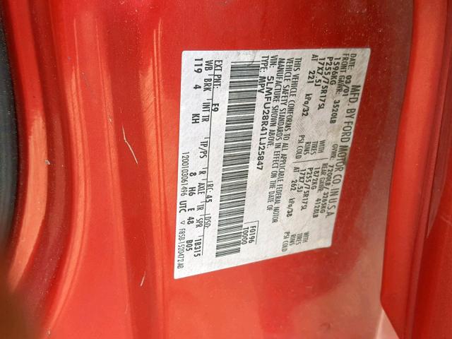 5LMFU28R41LJ25847 - 2001 LINCOLN NAVIGATOR Bordo foto 10