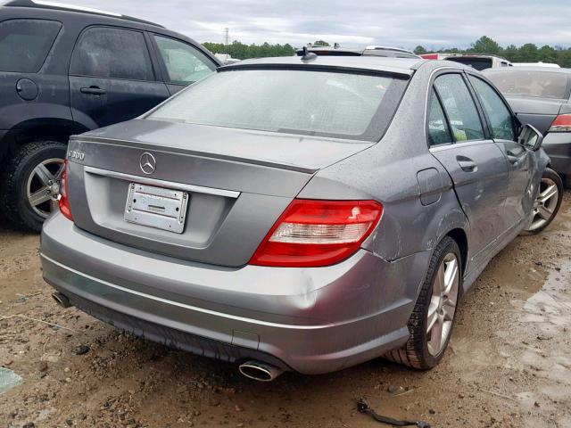 WDDGF5EB9BR152691 - 2011 MERCEDES-BENZ C 300 GRAY photo 4