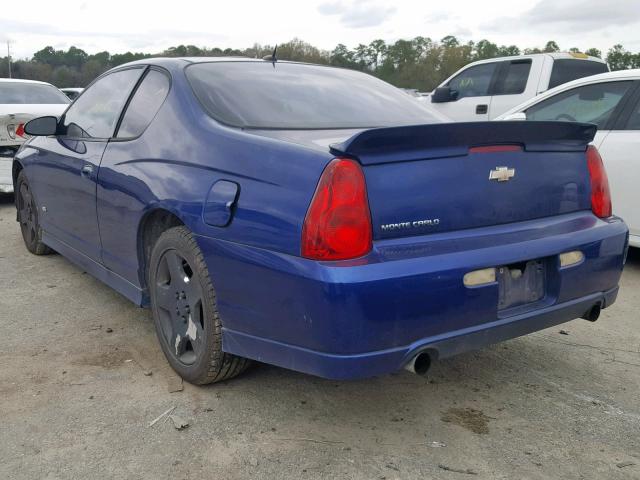 2G1WL16C569372546 - 2006 CHEVROLET MONTE CARL BLUE photo 3