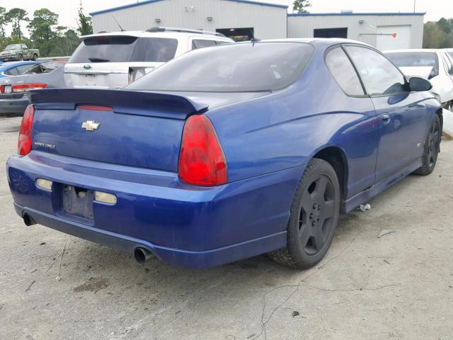 2G1WL16C569372546 - 2006 CHEVROLET MONTE CARL BLUE photo 4