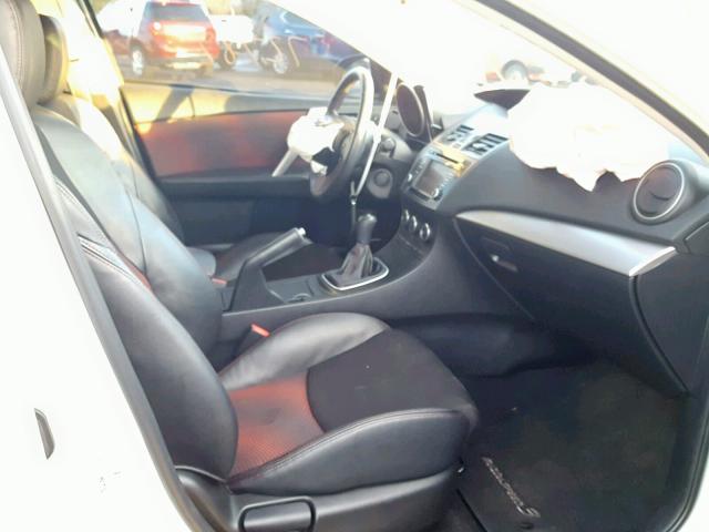 JM1BL1L45D1748716 - 2013 MAZDA SPEED 3 WHITE photo 5