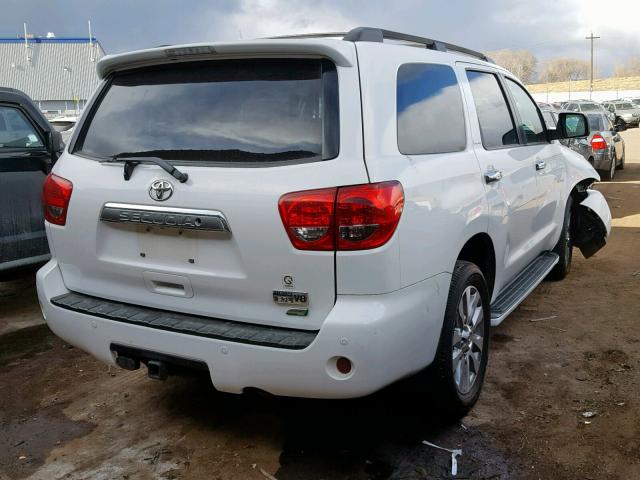 5TDJW5G18ES109681 - 2014 TOYOTA SEQUOIA LI WHITE photo 4