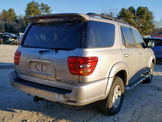 5TDBT48A61S052378 - 2001 TOYOTA SEQUOIA LI SILVER photo 4