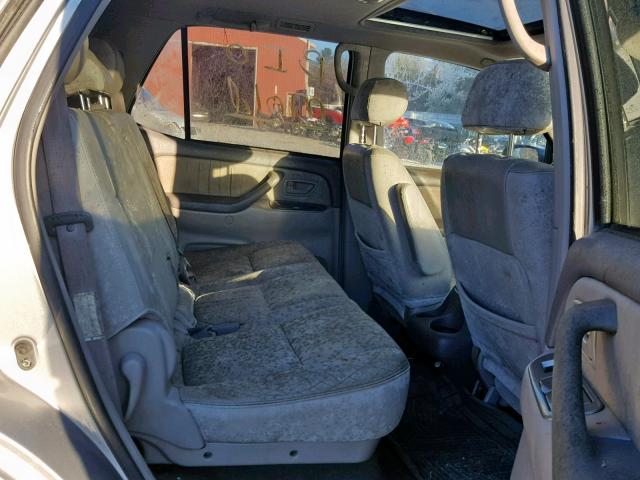 5TDBT48A61S052378 - 2001 TOYOTA SEQUOIA LI SILVER photo 6