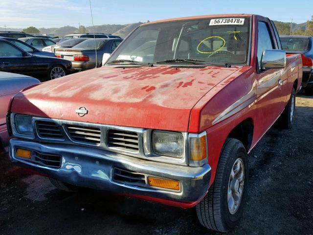 1N6SD16S5TC342958 - 1996 NISSAN TRUCK KING RED photo 2