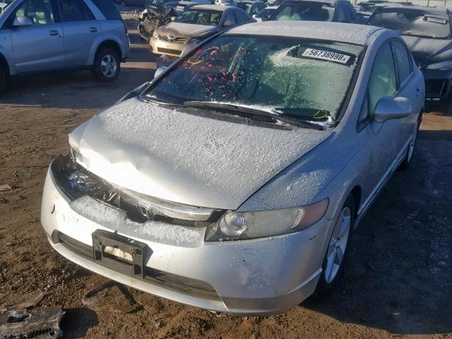 1HGFA16968L060752 - 2008 HONDA CIVIC EXL SILVER photo 2