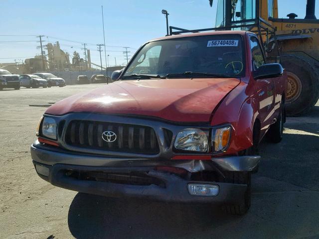 5TENL42N22Z098786 - 2002 TOYOTA TACOMA RED photo 2