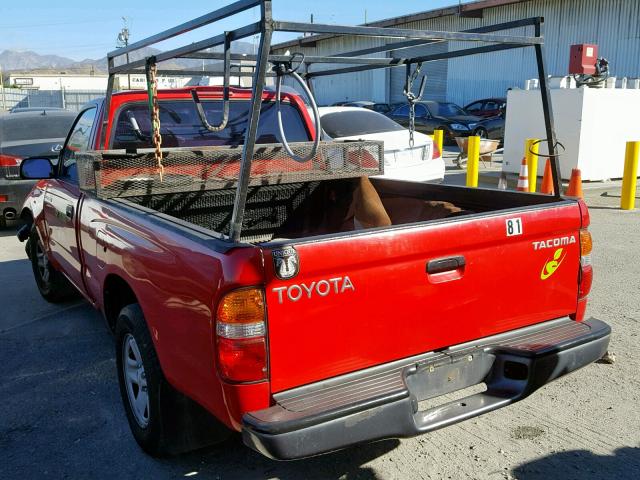 5TENL42N22Z098786 - 2002 TOYOTA TACOMA RED photo 3