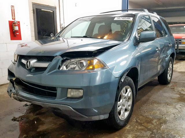 2HNYD18785H540594 - 2005 ACURA MDX TOURIN BLUE photo 2